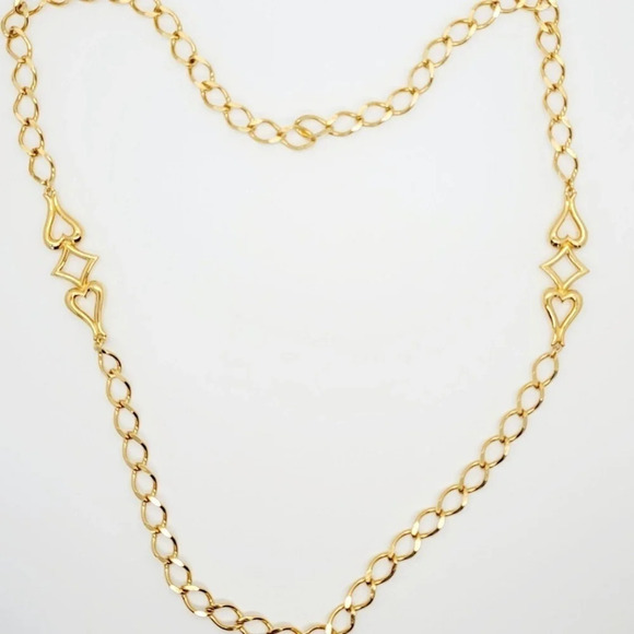 NWOT Gold Tone Fashion Statement Necklace 31" Long - Picture 1 of 3